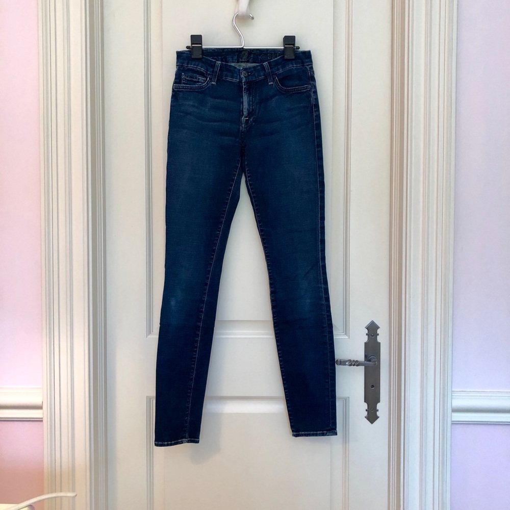 Blue skinny jeans